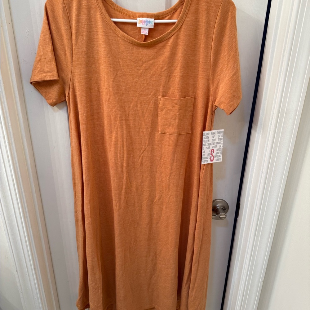 Lularoe Carly Small Orange Dress